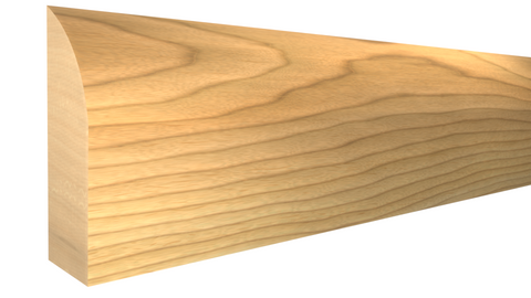 Profile View of Scribe Molding, product number SB-024-008-3-MA - 1/4" x 3/4" Maple Scribe Molding - $1.77/ft sold by American Wood Moldings