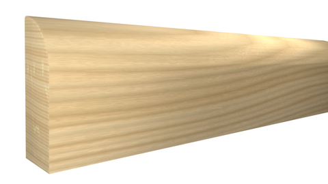 Profile View of Scribe Molding, product number SB-028-010-1-AS - 5/16" x 7/8" Ash Scribe Molding - $1.69/ft sold by American Wood Moldings