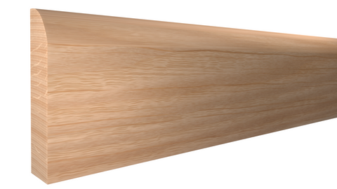 Profile View of Scribe Molding, product number SB-100-008-1-RO - 1/4" x 1" Red Oak Scribe Molding - $1.83/ft sold by American Wood Moldings