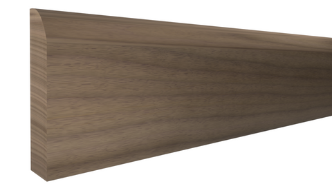 Profile View of Scribe Molding, product number SB-100-008-1-WA - 1/4" x 1" Walnut Scribe Molding - $4.56/ft sold by American Wood Moldings