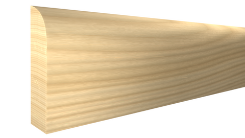 Profile View of Scribe Molding, product number SB-108-010-1-AS - 5/16" x 1-1/4" Ash Scribe Molding - $2.41/ft sold by American Wood Moldings