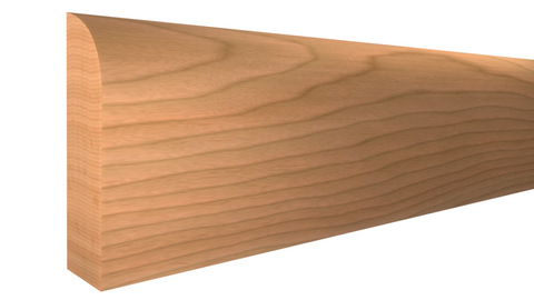 Profile View of Scribe Molding, product number SB-108-010-1-CH - 5/16" x 1-1/4" Cherry Scribe Molding - $2.74/ft sold by American Wood Moldings
