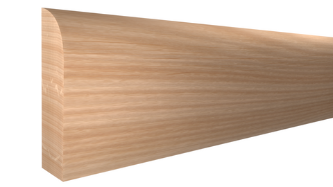 Profile View of Scribe Molding, product number SB-108-010-1-RO - 5/16" x 1-1/4" Red Oak Scribe Molding - $2.29/ft sold by American Wood Moldings