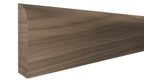 Profile View of Scribe Molding, product number SB-108-010-1-WA - 5/16" x 1-1/4" Walnut Scribe Molding - $5.70/ft sold by American Wood Moldings
