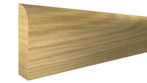 Profile View of Scribe Molding, product number SB-108-010-1-WO - 5/16" x 1-1/4" White Oak Scribe Molding - $4.06/ft sold by American Wood Moldings