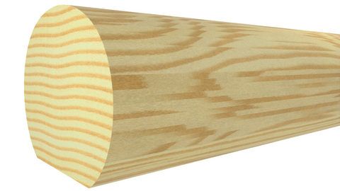 Profile View of Stair Handrail Molding, product number SHR-122-116-1-CP 1-11/16" x 1-1/2" Clear Pine Stair Handrail - $5.15/ft sold by American Wood Moldings
