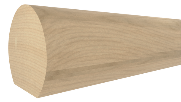 Profile View of Stair Handrail Molding, product number SHR-124-120-1-MA - 1-5/8" x 1-3/4" Maple Stair Handrail - $10.06/ft sold by American Wood Moldings