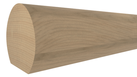 Profile View of Stair Handrail Molding, product number SHR-124-120-1-MA - 1-5/8" x 1-3/4" Maple Stair Handrail - $10.06/ft sold by American Wood Moldings