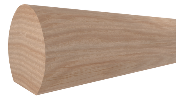 Profile View of Stair Handrail Molding, product number SHR-124-120-1-RO - 1-5/8" x 1-3/4" Red Oak Stair Handrail - $8.14/ft sold by American Wood Moldings