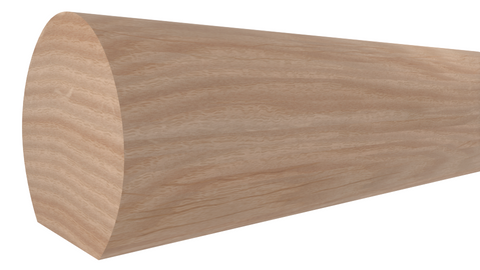 Profile View of Stair Handrail Molding, product number SHR-124-120-1-RO - 1-5/8" x 1-3/4" Red Oak Stair Handrail - $8.14/ft sold by American Wood Moldings