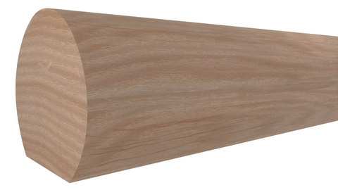 Profile View of Stair Handrail Molding, product number SHR-124-120-1-RO - 1-5/8" x 1-3/4" Red Oak Stair Handrail - $8.14/ft sold by American Wood Moldings