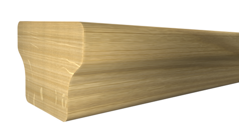Profile View of Stair Handrails, product number SHR-124-220-1-WO - 2-5/8" x 1-3/4" White Oak Stair Handrail - $16.80/ft sold by American Wood Moldings