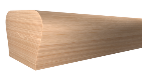 Profile View of Stair Handrails, product number SHR-124-224-1-RO - 2-3/4" x 1-3/4" Red Oak Stair Handrail - $7.75/ft sold by American Wood Moldings