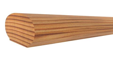Profile View of Stair Handrail Molding, product number SHR-208-108-1-FI 2-1/4" x 1-1/4" Fir Stair Handrail - $8.74/ft sold by American Wood Moldings