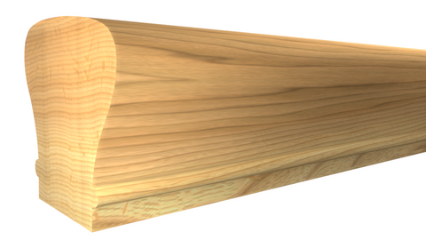 SHR-212-208-1-HI - 2-1/4" x 2-3/8" Hickory Stair Handrail - $15.75/ft
