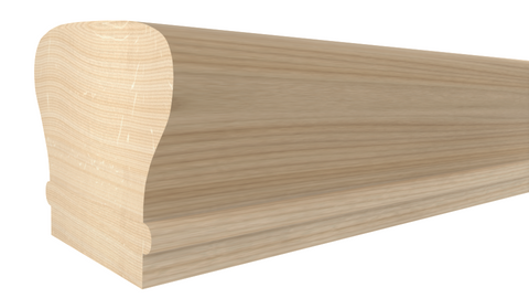 Profile View of Stair Handrail Molding, product number RO-024-012-1-BI - 2-5/8" x 2-3/8 Birch Stair Handrail - $15.13/ft sold by American Wood Moldings