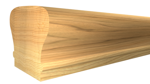 Profile View of Stair Handrail Molding, product number SHR-212-220-1-HI - 2-5/8" x 2-3/8 Hickory Stair Handrail - $13.06/ft sold by American Wood Moldings