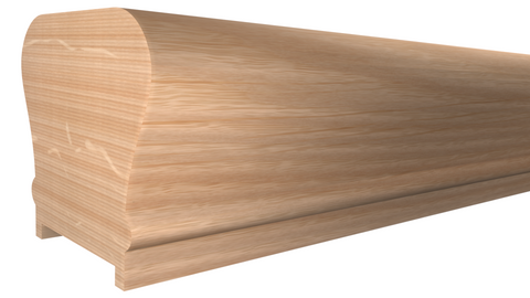 Profile View of Stair Handrails, product number SHR-212-224-1-RO - 2-3/4" x 2-3/8" Red Oak Stair Handrail - $11.42/ft sold by American Wood Moldings