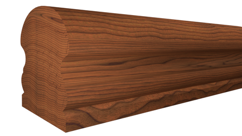 SHR-300-220-1-BCH - 2-5/8" x 3" Brazilian Cherry Stair Handrail - $28.36/ft