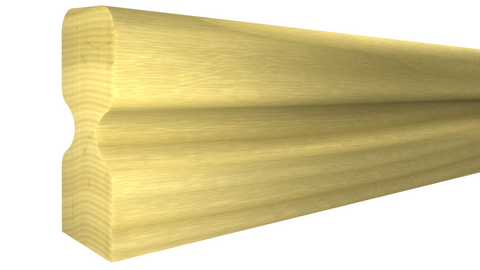 Profile View of Stair Handrails, product number SHR-316-116-1-PO - 1-1/2" x 3-1/2" Poplar Stair Handrail - $7.23/ft sold by American Wood Moldings