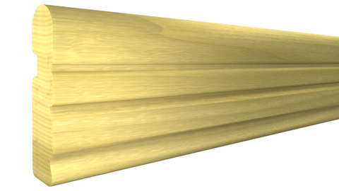 Profile View of Stair Handrails, product number SHR-514-116-1-PO - 1-1/2" x 5-7/16" Poplar Stair Handrail - $11.36/ft sold by American Wood Moldings