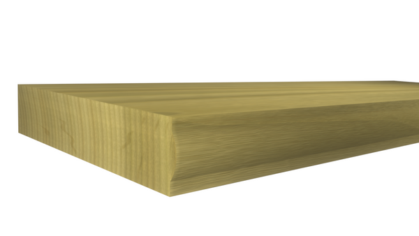 Profile View of Stool Molding, product number SL-230-016-1-PO - 1/2" x 2-15/16" Poplar Stool - $2.49/ft sold by American Wood Moldings