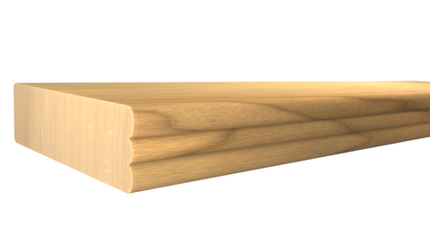 Profile View of Stool Molding, product number SL-300-024-1-MA - 3/4" x 3" Maple Stool - $5.51/ft sold by American Wood Moldings