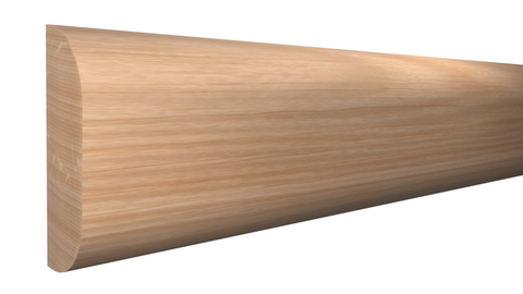 Profile View of Screen Molding, product number SN-024-008-3-RO - 1/4" x 3/4" Red Oak Screen Molding - $1.38/ft sold by American Wood Moldings