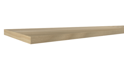 Profile View of Standard Size 1x10 Ash Boards - $11.09/ft sold by American Wood Moldings