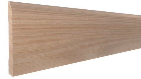 Profile View of Base Molding, product number BA-408-021-1-RO - 21/32" x 4-1/4" Red Oak Base - $3.40/ft sold by American Wood Moldings