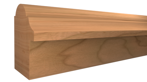 Profile View of Backband Molding, product number BB-116-102-1-CH - 1-1/16" x 1-1/2" Cherry Backband - $2.40/ft sold by American Wood Moldings