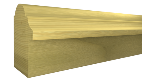 Profile View of Backband Molding, product number BB-116-102-1-PO - 1-1/16" x 1-1/2" Poplar Backband - $1.08/ft sold by American Wood Moldings