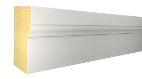 Profile View of Brick Molding, product number BM-200-108-1-PF - 1-1/4" x 2" Primed Finger Joint Brick Molding - $1.44/ft sold by American Wood Moldings