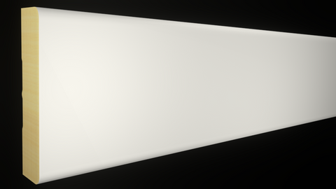 Profile View of Casing Molding, product number CA-207-014-1-PF - 7/16" x 2-7/32" Primed Finger Joint Casing - $1.32/ft sold by American Wood Moldings