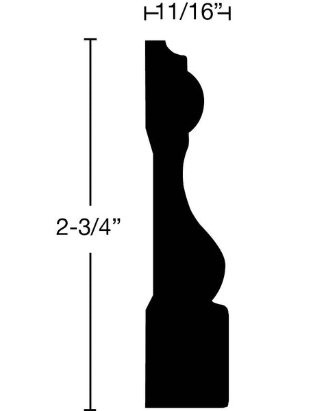 CA-224-022-3-PF - 11/16" x 2-3/4" Primed Finger Joint Casing - $1.52/ft