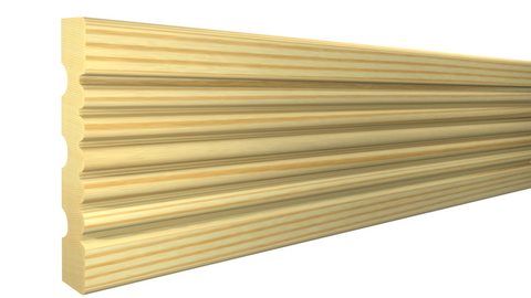 Profile View of Casing Molding, product number CA-308-022-5-CP - 11/16" x 3-1/4" Clear Pine Casing - $1.48/ft sold by American Wood Moldings