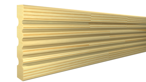 Profile View of Casing Molding, product number CA-308-022-5-FPI - 11/16" x 3-1/4" Finger Joint Pine Casing - $0.92/ft sold by American Wood Moldings