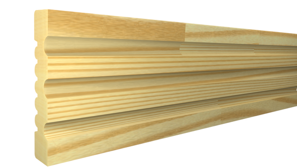 Side View of Casing Molding, product number CA-308-022-5-FPI - 11/16" x 3-1/4" Finger Joint Pine Casing - $0.92/ft sold by American Wood Moldings