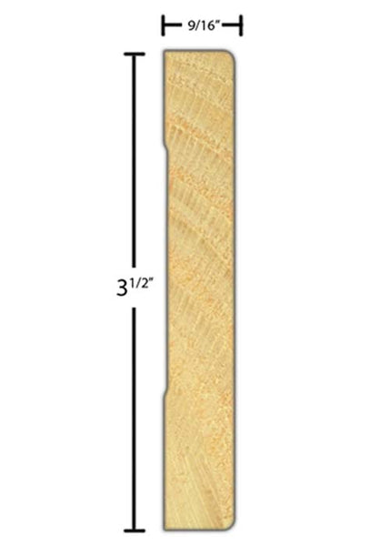 CA-316-018-1-FPI - 9/16" x 3-1/2" Finger Joint Pine Casing - $1.41/ft