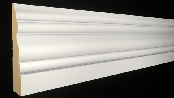 Profile View of Casing Molding, product number CA-416-100-1-PM - 1" x 4-1/2" Primed MDF Casing - $3.79/ft sold by American Wood Moldings