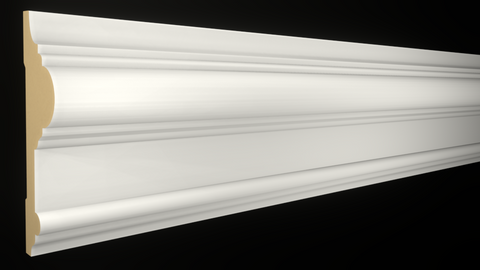 Profile View of Chair Rail Molding, product number CH-308-100-2-PM - 1" x 3-1/4" Primed MDF Chair Rail - $2.94/ft sold by American Wood Moldings