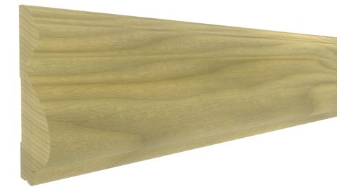 Profile View of Chair Rail Molding, product number CH-516-120-1-PO - 1-5/8" x 5-1/2" Poplar Chair Rail - $10.63/ft sold by American Wood Moldings