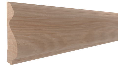 Profile View of Chair Rail Molding, product number CH-516-120-1-RO - 1-5/8" x 5-1/2" Red Oak Chair Rail - $12.25/ft sold by American Wood Moldings
