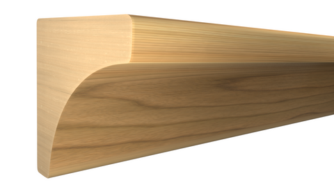 Profile View of Cove Molding, product number CO-016-016-1-MA - 1/2" x 1/2" Maple Cove - $0.96/ft sold by American Wood Moldings