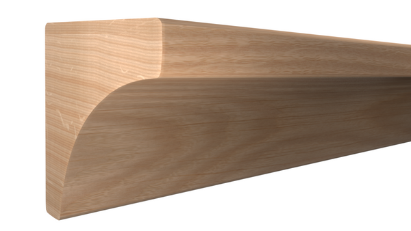 Profile View of Cove Molding, product number CO-016-016-1-RO - 1/2" x 1/2" Red Oak Cove - $0.92/ft sold by American Wood Moldings