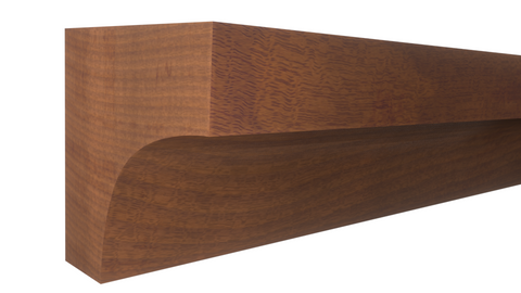 Profile View of Cove Molding, product number CO-020-020-2-HMH - 5/8" x 5/8" Honduras Mahogany Cove - $1.64/ft sold by American Wood Moldings