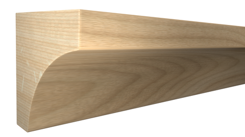 Profile View of Cove Molding, product number CO-024-024-1-BI - 3/4" x 3/4" Birch Cove - $1.52/ft sold by American Wood Moldings