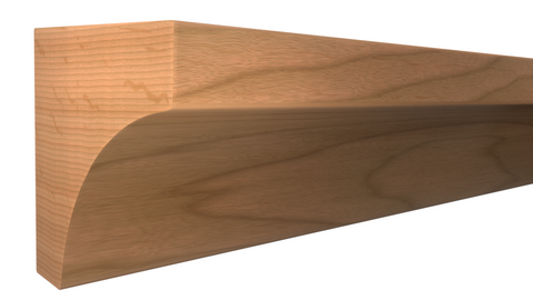 Profile View of Cove Molding, product number CO-024-024-1-CH - 3/4" x 3/4" Cherry Cove - $1.80/ft sold by American Wood Moldings