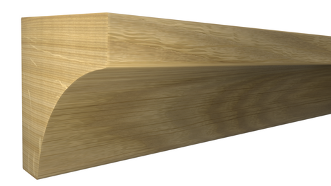 Profile View of Cove Molding, product number CO-024-024-1-WO - 3/4" x 3/4" White Oak Cove - $1.20/ft sold by American Wood Moldings
