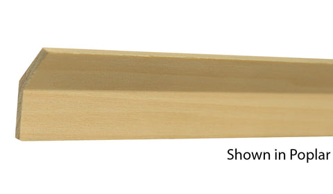 Profile View of Cove Molding, product number CO-115-016-1-PO - 1/2" x 1-15/32" Poplar Cove - $1.56/ft sold by American Wood Moldings